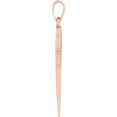 14K Rose Cross Pendant